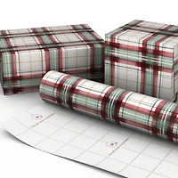 Farmhouse Plaid on White Christmas Wrapping Paper Roll, 22.5 sq. ft. for only USD 4.99 | Hallmark