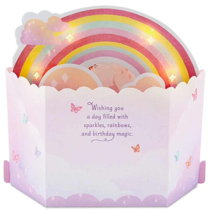 Unicorn Rainbow Musical 3D Pop-Up Birthday Card With Light for only USD 9.99 | Hallmark