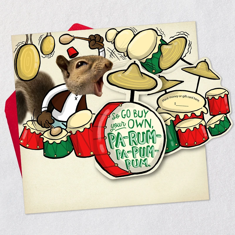 No Gift to Bring Pa-Rum-Pa-Pum-Pum Funny Pop-Up Money-Holder Christmas Card for only USD 4.99 | Hallmark
