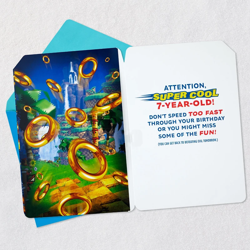 Sonic the Hedgehog™ Super Cool Musical 7th Birthday Card for only USD 5.99 | Hallmark