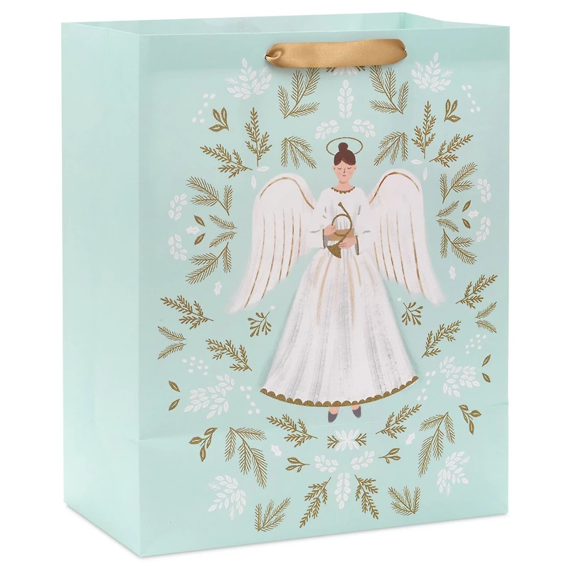 13" Angel Illustration on Blue Large Christmas Gift Bag for only USD 4.49 | Hallmark