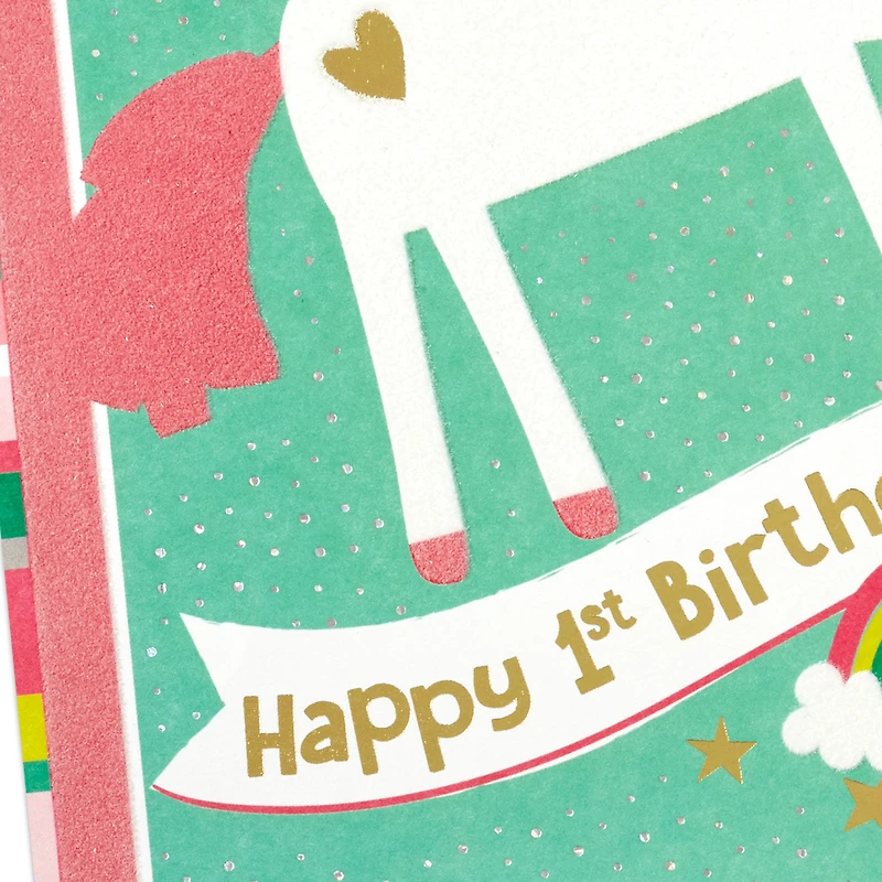 Unicorn and Rainbow First Birthday Card for only USD 5.99 | Hallmark