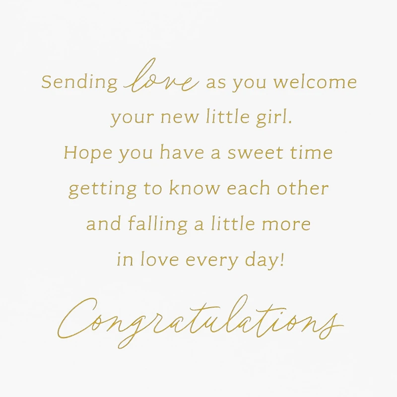 Sending Love as You Welcome Her New Baby Card for Girl for only USD 6.59 | Hallmark