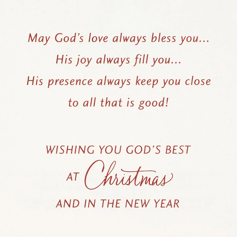 May God's Love Always Bless You Religious Christmas Card for only USD 4.99 | Hallmark