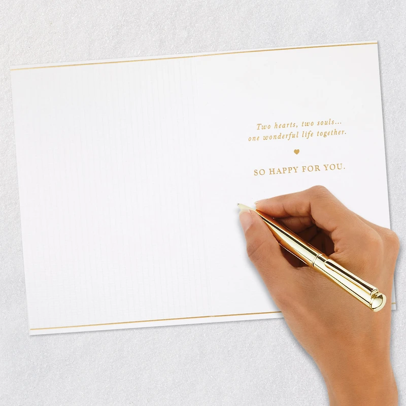 Gold Floral Heart Congratulations Wedding Card for only USD 5.99 | Hallmark