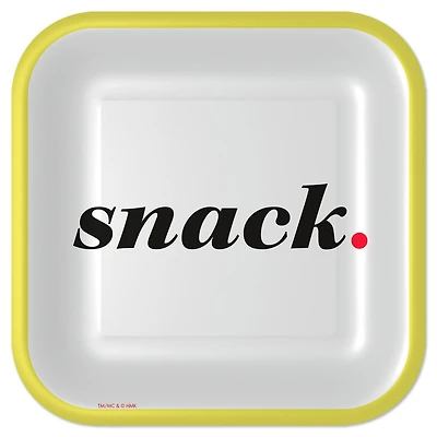 "Snack" Black and White Square Dessert Plates, Set of 8 for only USD 3.99 | Hallmark