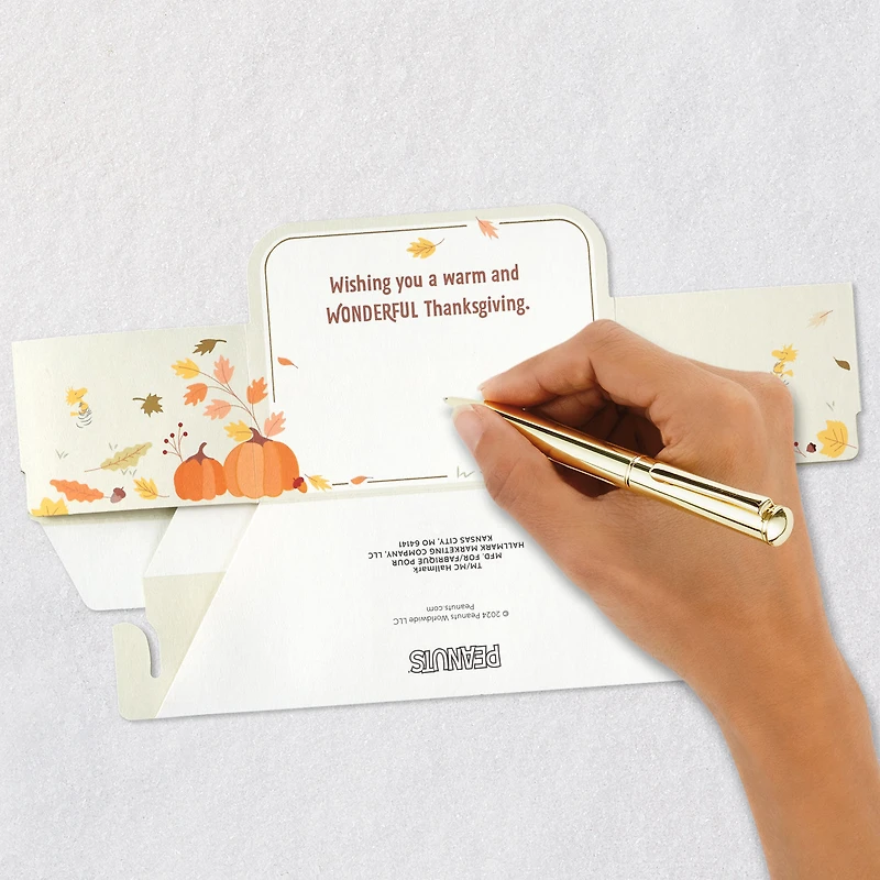Peanuts® Gang Give Thanks 3D Pop-Up Thanksgiving Card for only USD 8.99 | Hallmark