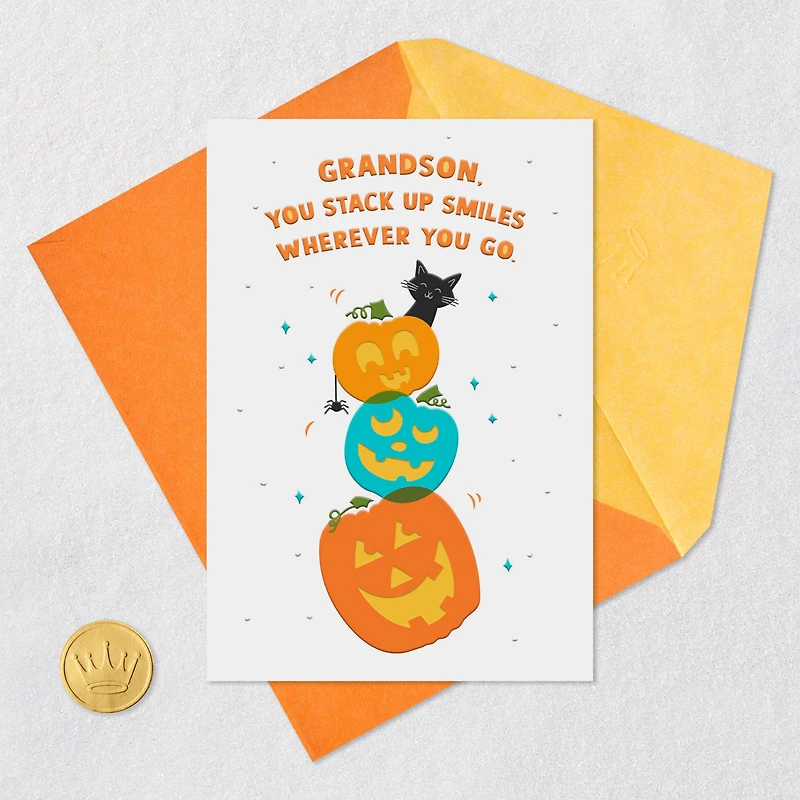 You Stack Up Smiles Halloween Card for Grandson for only USD 2.99 | Hallmark