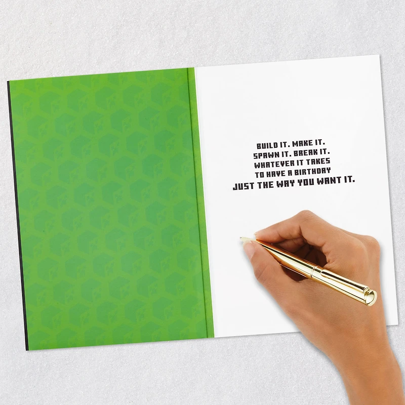 Minecraft Creepin' It Real Musical Birthday Card With Light for only USD 9.99 | Hallmark