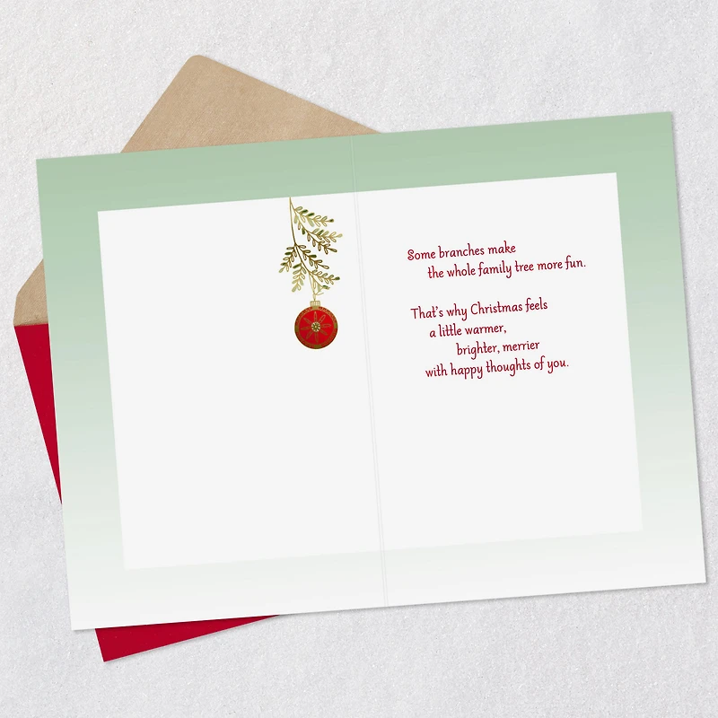 You Make Our Family Tree More Fun Christmas Card for Niece for only USD 5.59 | Hallmark