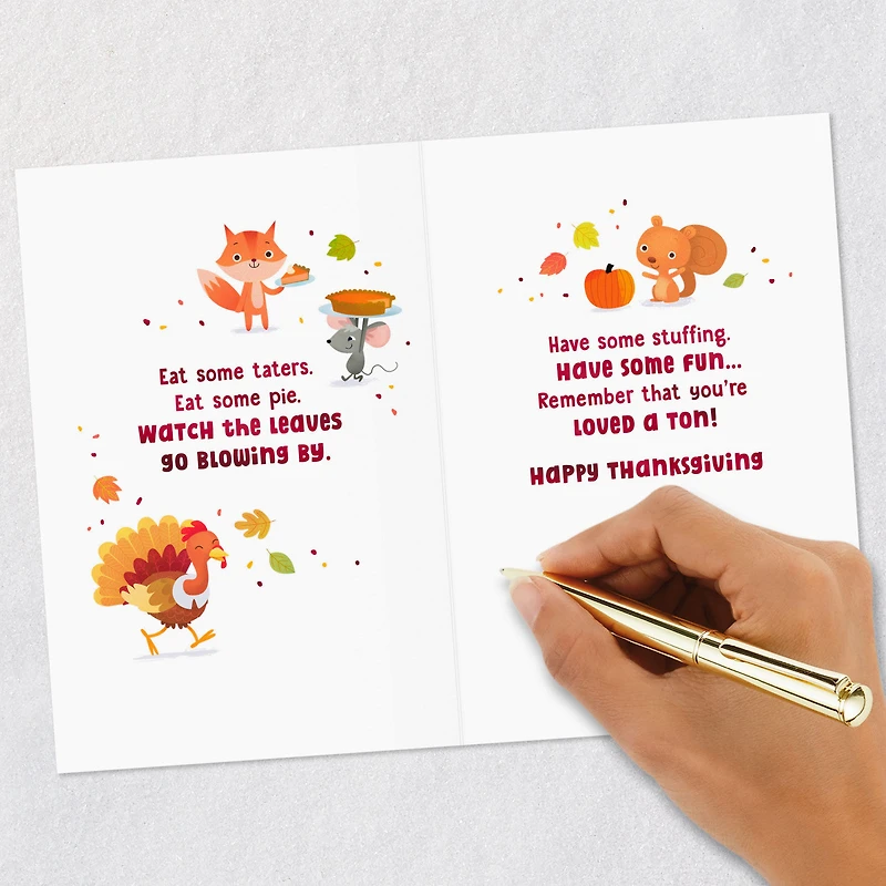 Cute Critter Poem Thanksgiving Card for Kids for only USD 2.99 | Hallmark