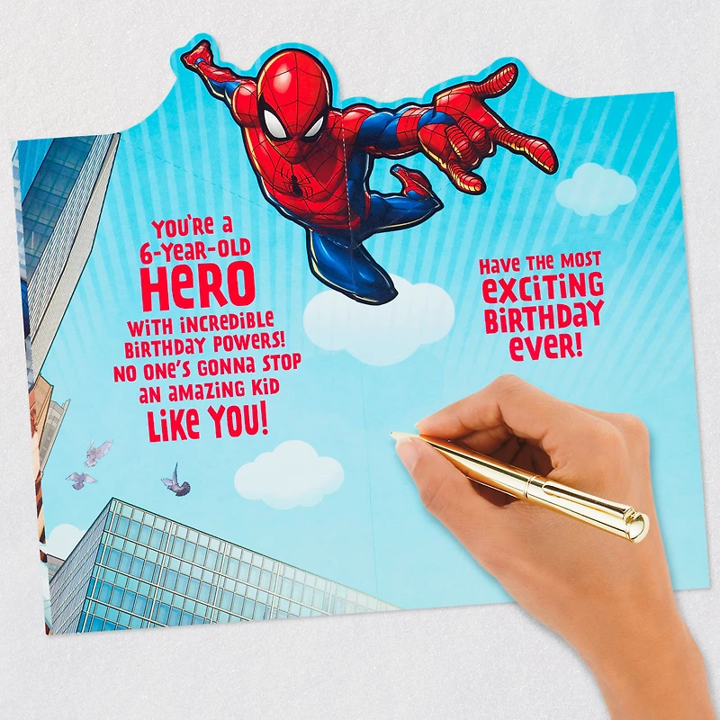 Marvel Spider-Man Amazing Hero Pop-Up 6th Birthday Card for only USD 4.59 | Hallmark