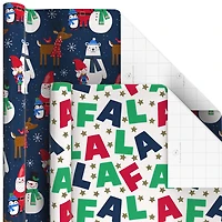 Santa and Friends 6-Pack Assorted Christmas Wrapping Paper Roll Bundle, 180 sq. ft. total for only USD 29.99 | Hallmark