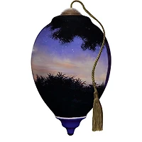 Ne'Qwa Art O Holy Night Mary, Joseph and Jesus Glass Christmas Ornament for only USD 55.00 | Hallmark