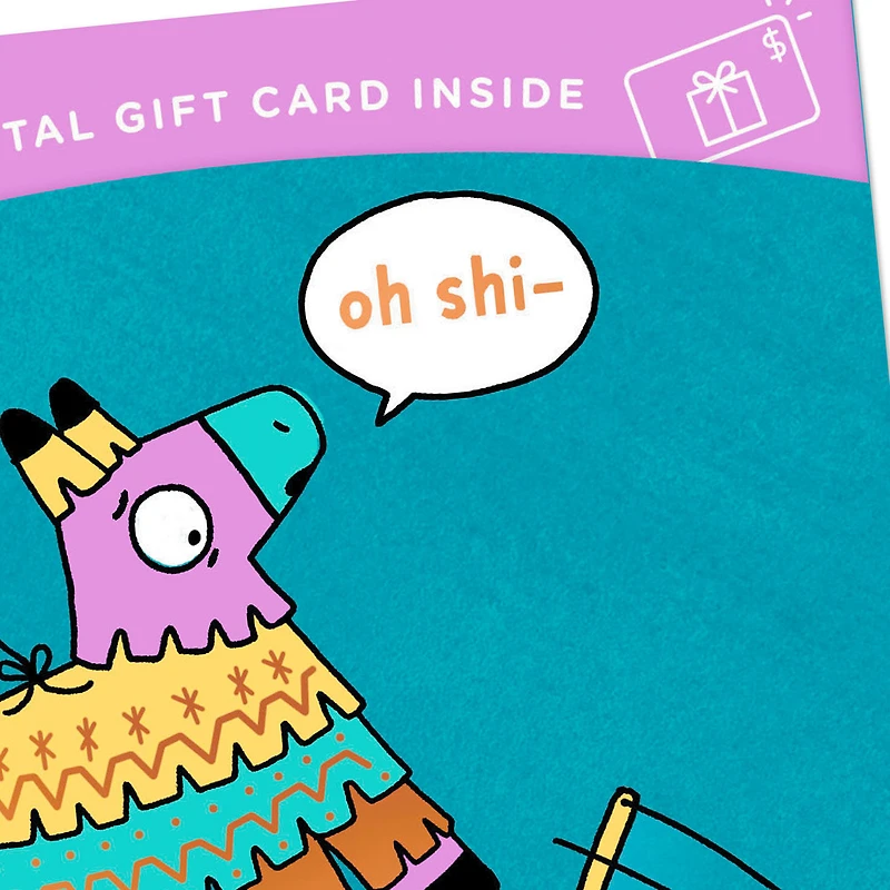 Hope it's a Big Hit Cussing Piñata Gift Card Greeting Funny Birthday Card for only USD 4.99 | Hallmark
