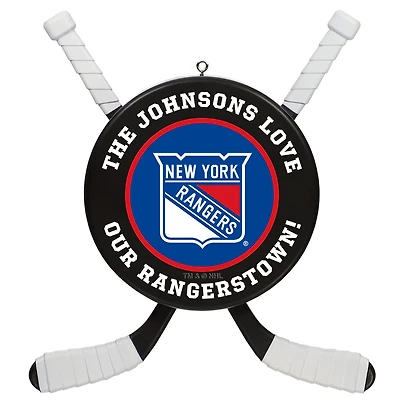 NHL New York Rangers® Hockey Personalized Ornament