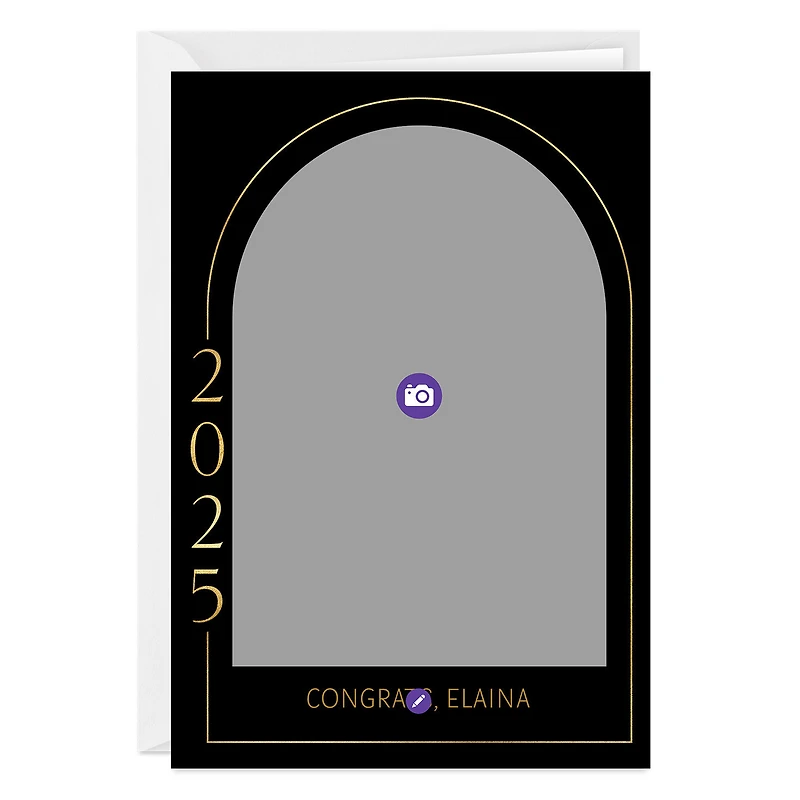 Congratulations Gold Arch Frame 2025 Custom Graduation Card for only USD 4.99 | Hallmark