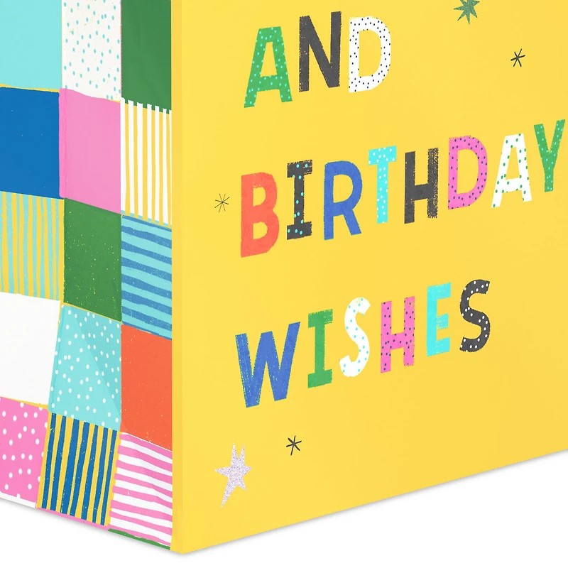 13" Hugs, Kisses and Birthday Wishes on Yellow Large Gift Bag for only USD 4.99 | Hallmark
