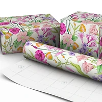 Spring Flowers on White Wrapping Paper Roll, 20 sq. ft. for only USD 4.99 | Hallmark
