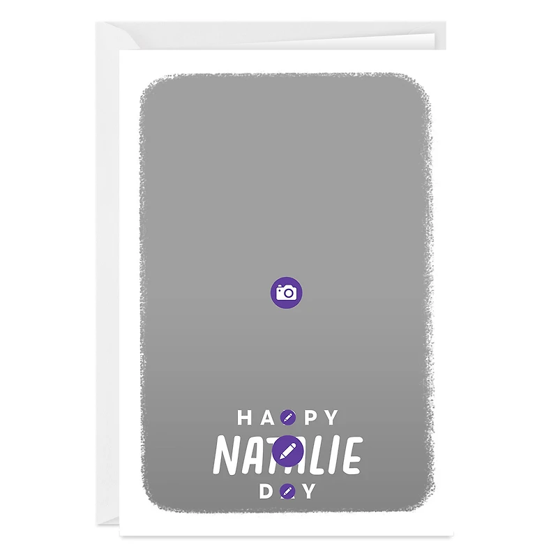 Personalized White Outline Any Occasion Photo Card for only USD 4.99 | Hallmark