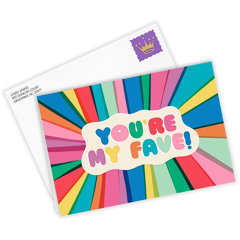 You're My Fave Rainbow Rays Custom Birthday Card for only USD 4.99 | Hallmark