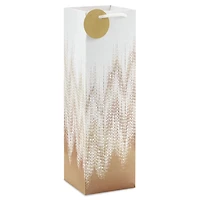 14" Kraft and White Ombré Chevron Large Holiday Wine Gift Bag for only USD 4.49 | Hallmark