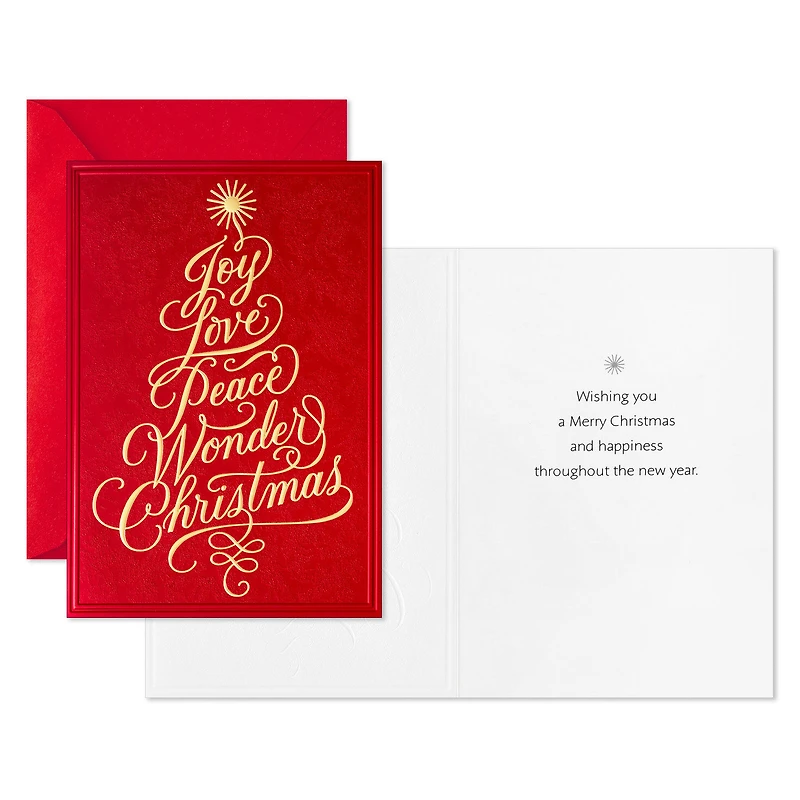Red and Gold Tree Boxed Christmas Cards, Pack of 16 for only USD 15.49 | Hallmark