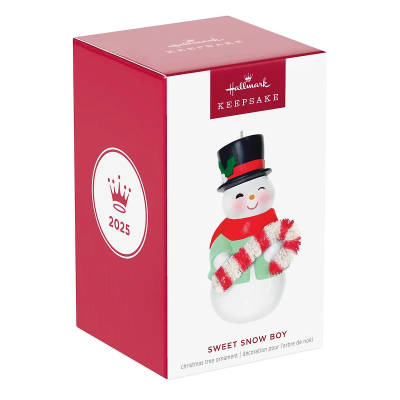 Sweet Snow Boy Porcelain Ornament for only USD 31.99 | Hallmark