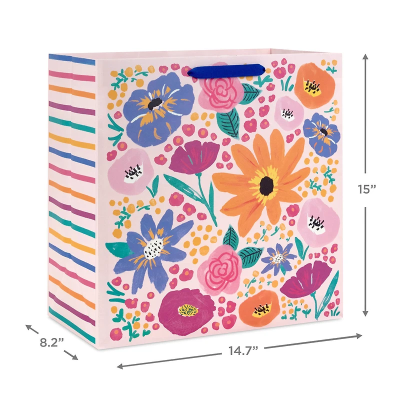 15" Pink Garden Floral Extra-Deep Gift Bag for only USD 5.49 | Hallmark