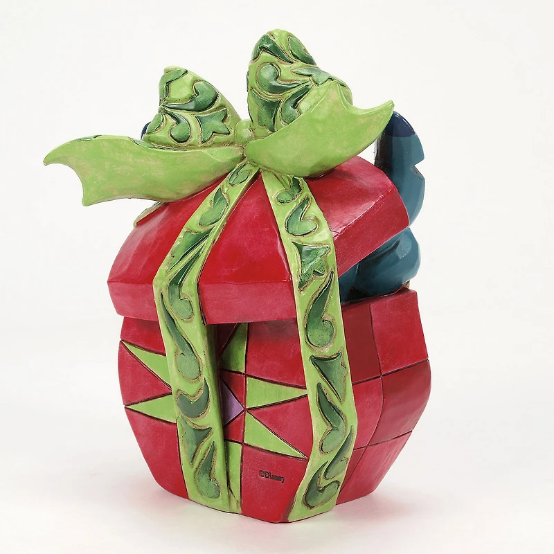 Jim Shore Disney Stitch Breaking Out of Present Figurine, 5" for only USD 50.00 | Hallmark