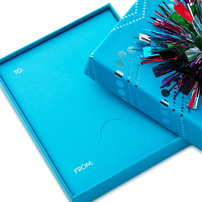 4.5" Turquoise Chevrons Gift Card Holder Box With Bow for only USD 6.99 | Hallmark