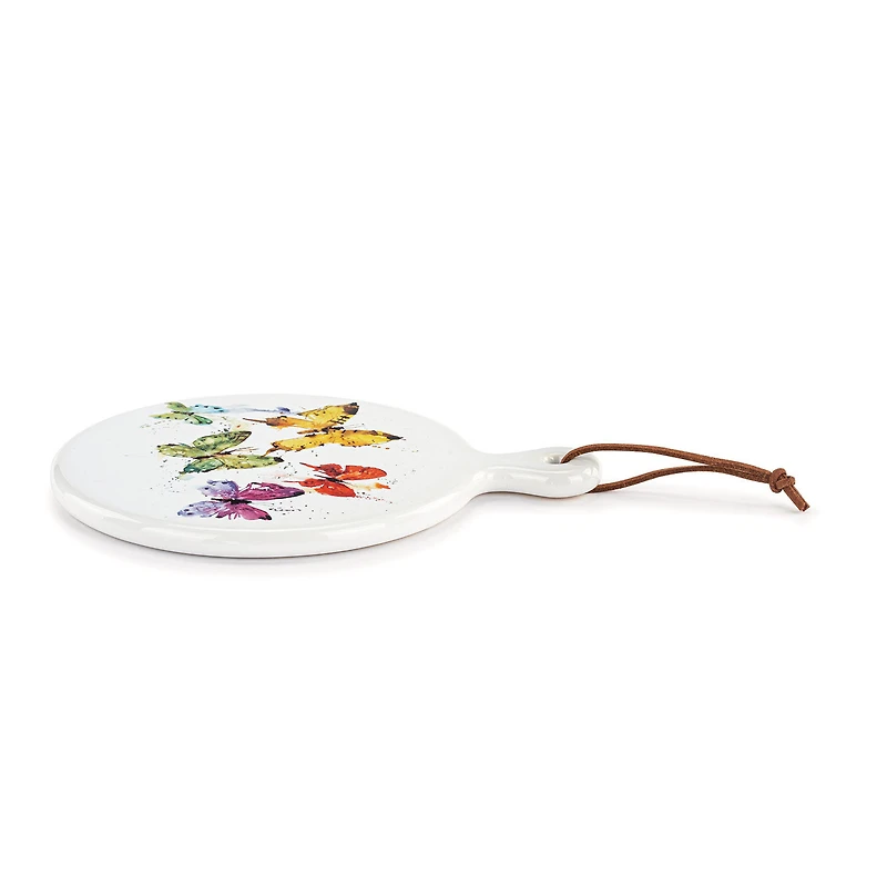 Demdaco Flock of Butterflies Mini Ceramic Serving Board With Spreader, 6.5" for only USD 13.99 | Hallmark