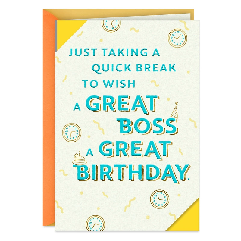 Just Taking a Quick Break Funny Birthday Card for Boss for only USD 2.99 | Hallmark