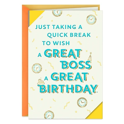 Just Taking a Quick Break Funny Birthday Card for Boss for only USD 2.99 | Hallmark