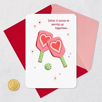 Serving Up Happiness, Pickleball Valentine's Day Card for only USD 3.99 | Hallmark