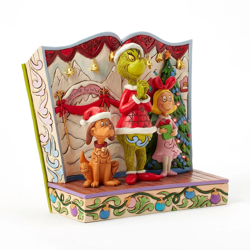 Jim Shore Grinch and Friends Light-Up Storybook Figurine, 6.2" for only USD 89.99 | Hallmark