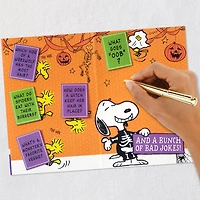 Peanuts® Snoopy and Woodstock Love and Jokes Funny Pop-Up Halloween Card for only USD 6.99 | Hallmark
