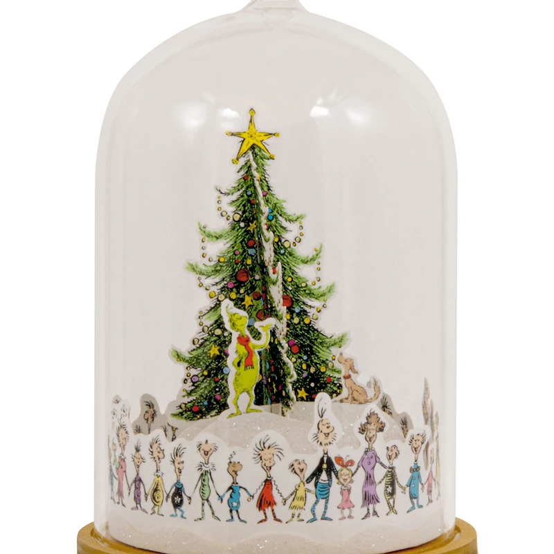 Dr. Seuss's How the Grinch Stole Christmas!™ Whoville Christmas Tree Cloche Glass and Paper Hallmark Ornament for only USD 28.99 | Hallmark