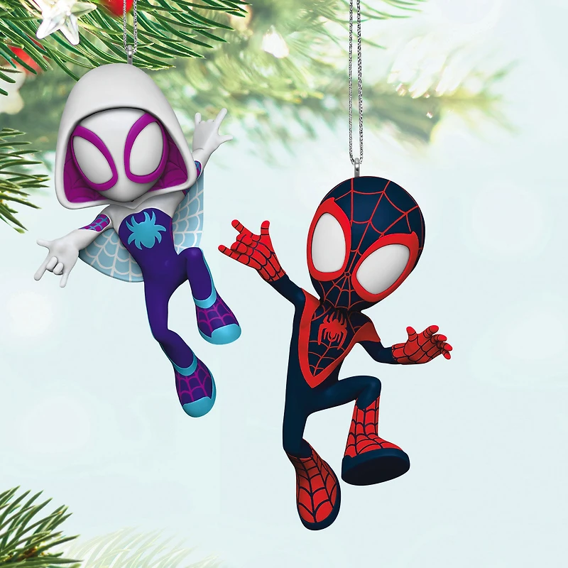 Marvel Spidey and His Amazing Friends Spin and Ghost-Spider Ornaments, Set of 2 for only USD 29.99 | Hallmark