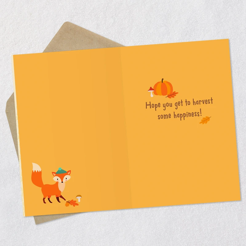 A Harvest of Happiness Thanksgiving Card for Kids for only USD 2.00 | Hallmark