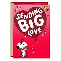 Peanuts® Snoopy and Woodstock Sending Big Love Valentine's Day Card for only USD 3.99 | Hallmark