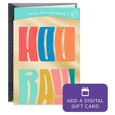 Hooray Gift Card Greeting Congratulations Card for only USD 4.99 | Hallmark