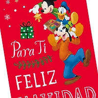 Disney Mickey Mouse and Friends Sharing the Merry Spanish-Language Money Holder Christmas Card for only USD 2.99 | Hallmark