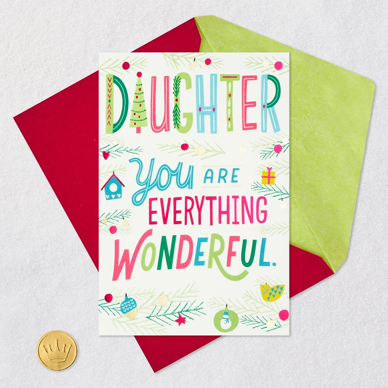 You Are Everything Wonderful Christmas Card for Daughter for only USD 3.99 | Hallmark