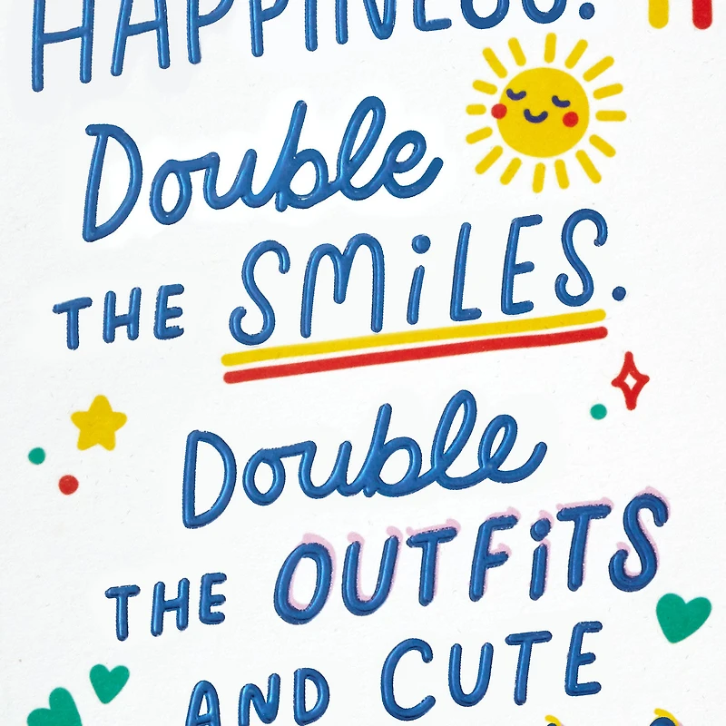 Double the Happiness Baby Shower Card for Twins for only USD 4.59 | Hallmark