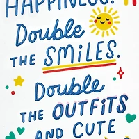 Double the Happiness Baby Shower Card for Twins for only USD 4.59 | Hallmark