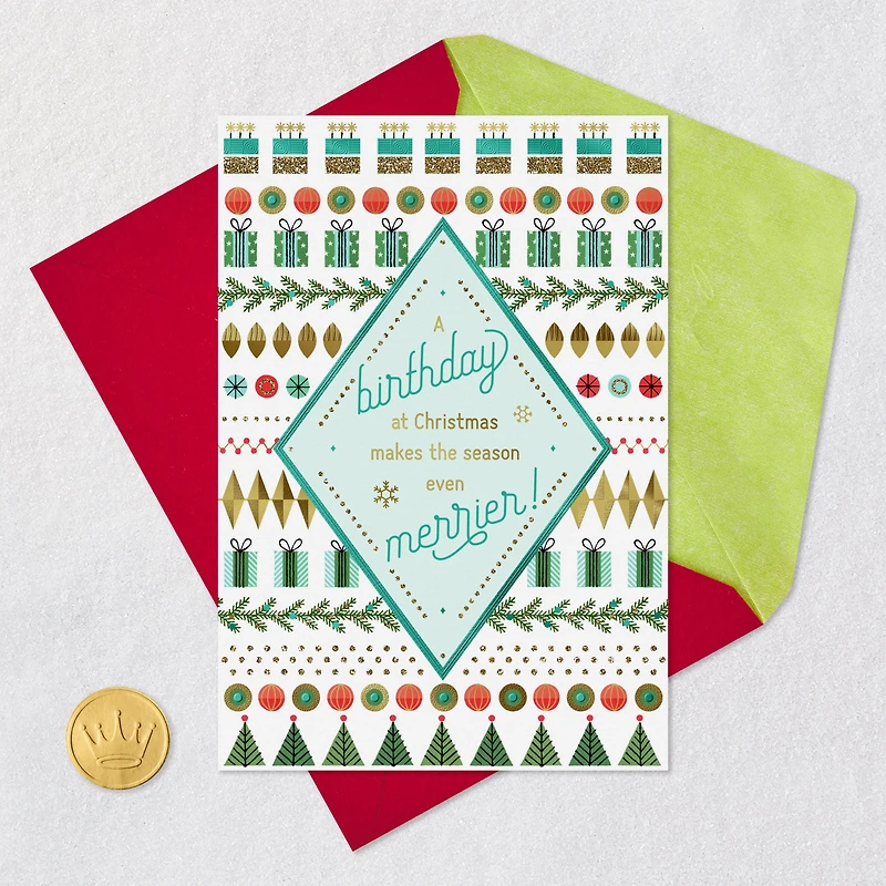 Merry Wishes Christmas Birthday Card for only USD 4.99 | Hallmark