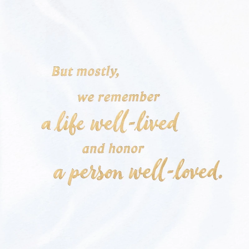 Well-Lived and Well-Loved Sympathy Card for only USD 7.99 | Hallmark