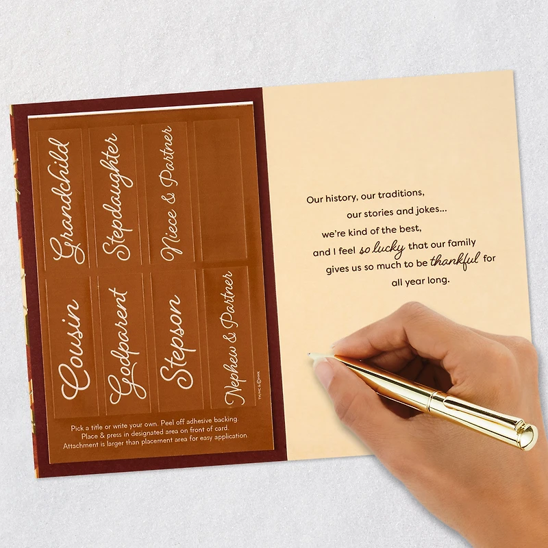 Family Is Everything Customizable Thanksgiving Card With Title Stickers for only USD 4.99 | Hallmark