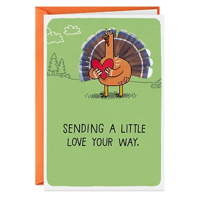 Turkey Sending a Little Love Thanksgiving Card for only USD 3.49 | Hallmark